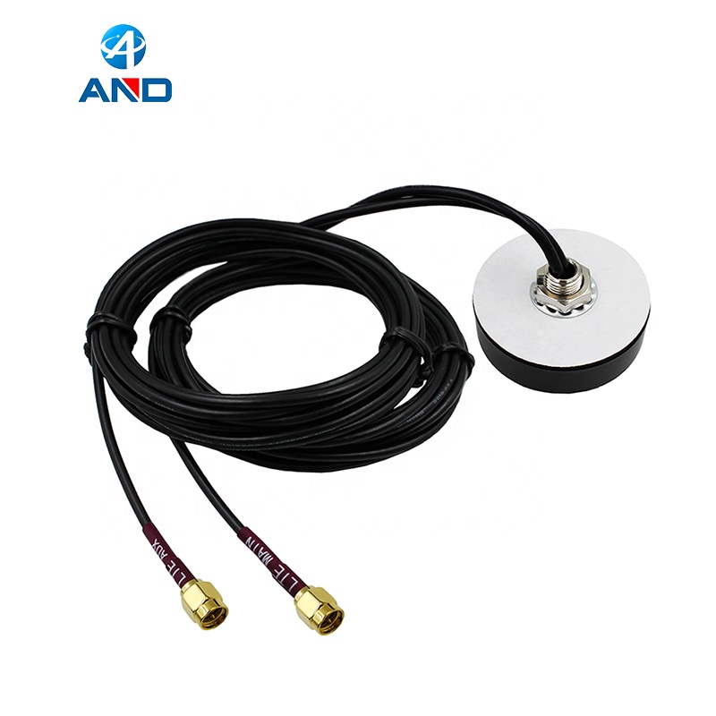 New Round Screw Lte Antenna Main Dual Lte Antenna Aux With 2 Sma Male Connectors 698-2700mhz 4g