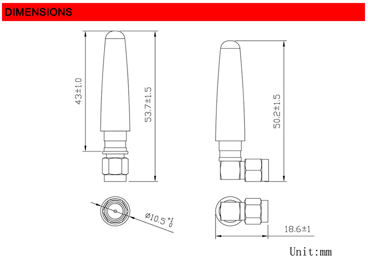Ism Antenna New 433 Mhz Rfid Antennas With Sma Plug Male 6