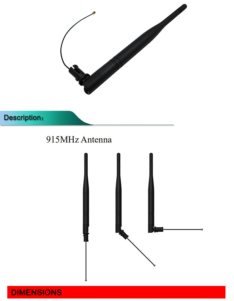 Ism 915mhz Whip Antenna,Sma Male Connector,915 Mhz Antenna Module 3dbi Omni Direction 7