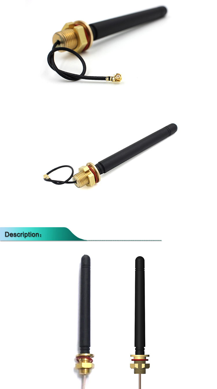 Ism Antenna Omni Direction Screw Ipex 868mhz Antenna,Rf1.37 100mm Length,Screw Type Ipx18 7