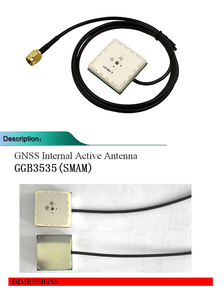 External Sma Double Feed Point Gps Glonass Beidou Rtk Antenna 3 In 1 8