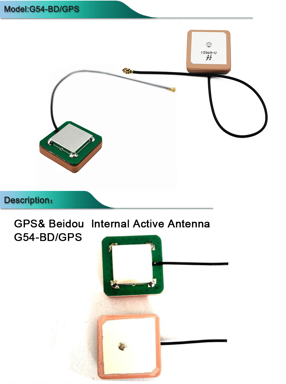 28dbi Internal Patch Active Gps Beidou Dual Antenna With Ipex Mhf3 3