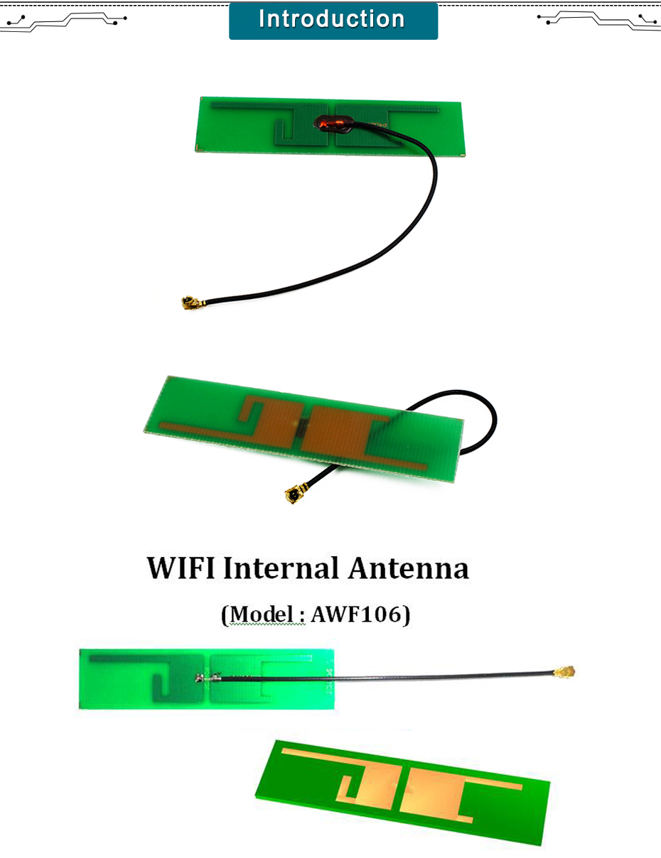 Tablet High Quality Wifi Antenna Wifi Internal Pcb Antenna With Ipex 7
