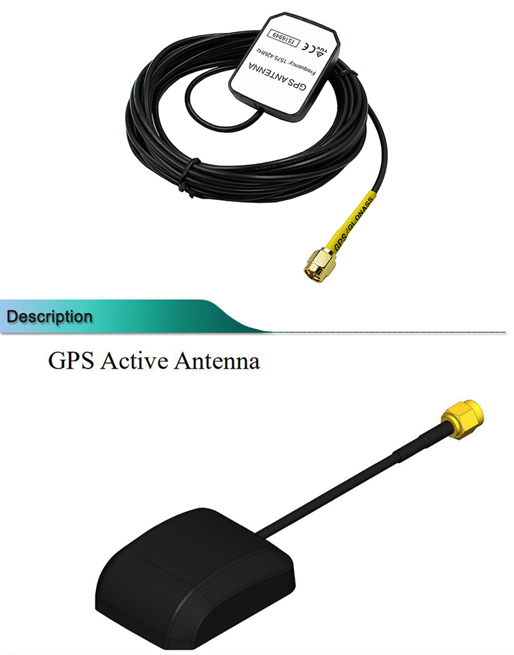 Waterproof 28dbi Gain Gps Active Antenna With Sma Plug 3meter 6