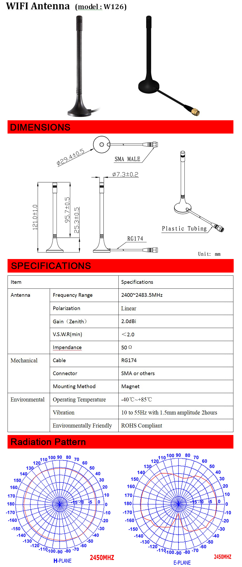 Wifi Antenna Magnet Base 2400mhz Sucker Antennas For Communications Wi-fi Magnetic 5