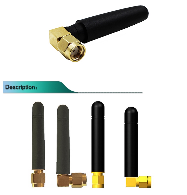 New Wi-fi Wireless Antennas,2dbi 2.4ghz Antenna With Rp-sma(m) Right Angle Connector 6