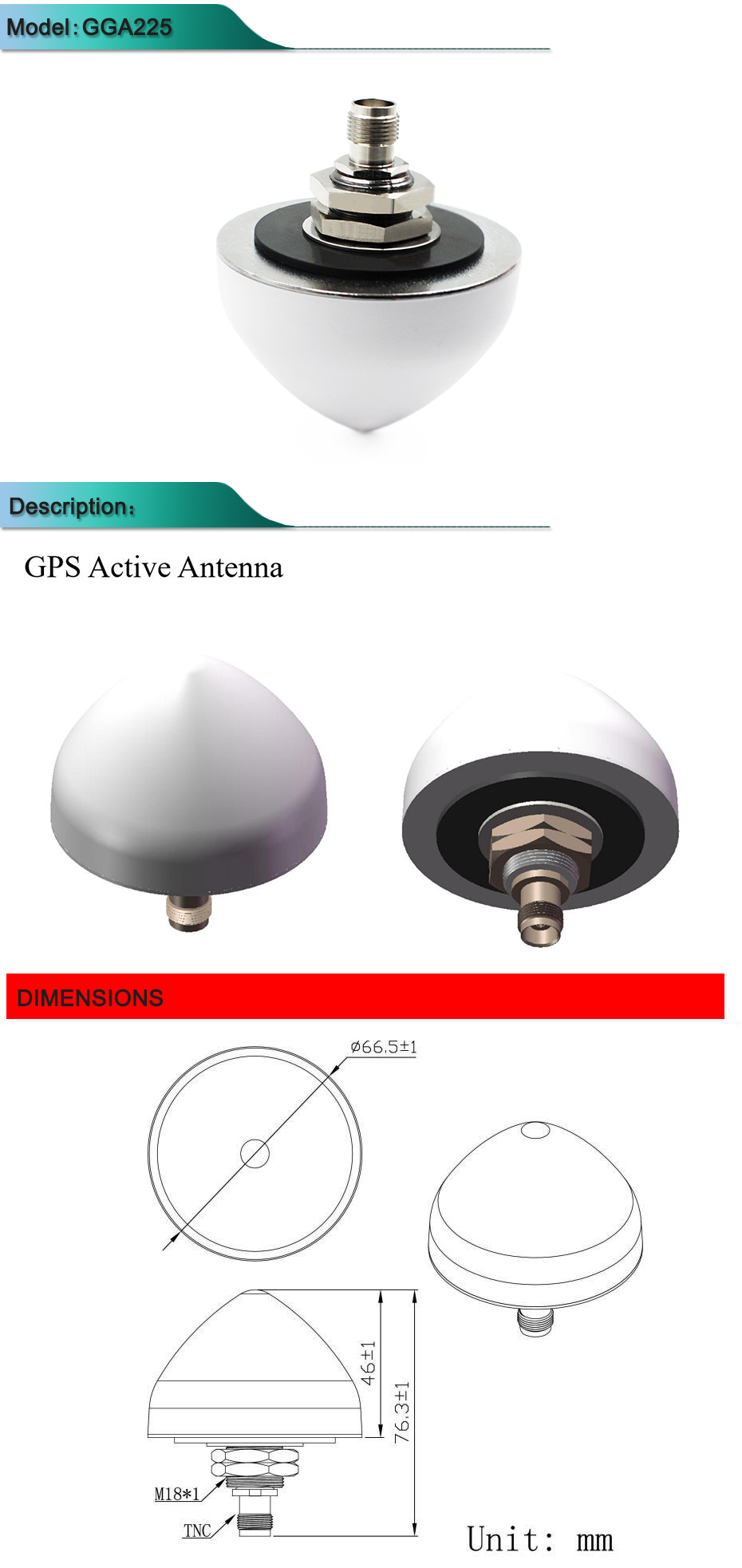 40dbi Marine Navigation Gps Antenna,L11g1 Rtk Antenna,High Precision Gps Antenna With Tnc Connector 5