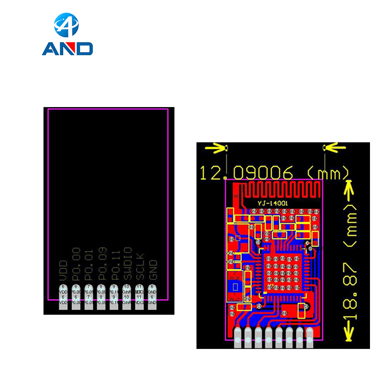 1pc Nordic Ble Sensor Nrf51822 2.4g Wireless Module For Xbee Ble4.0 Small Size Smd Transceiver,Nrf51