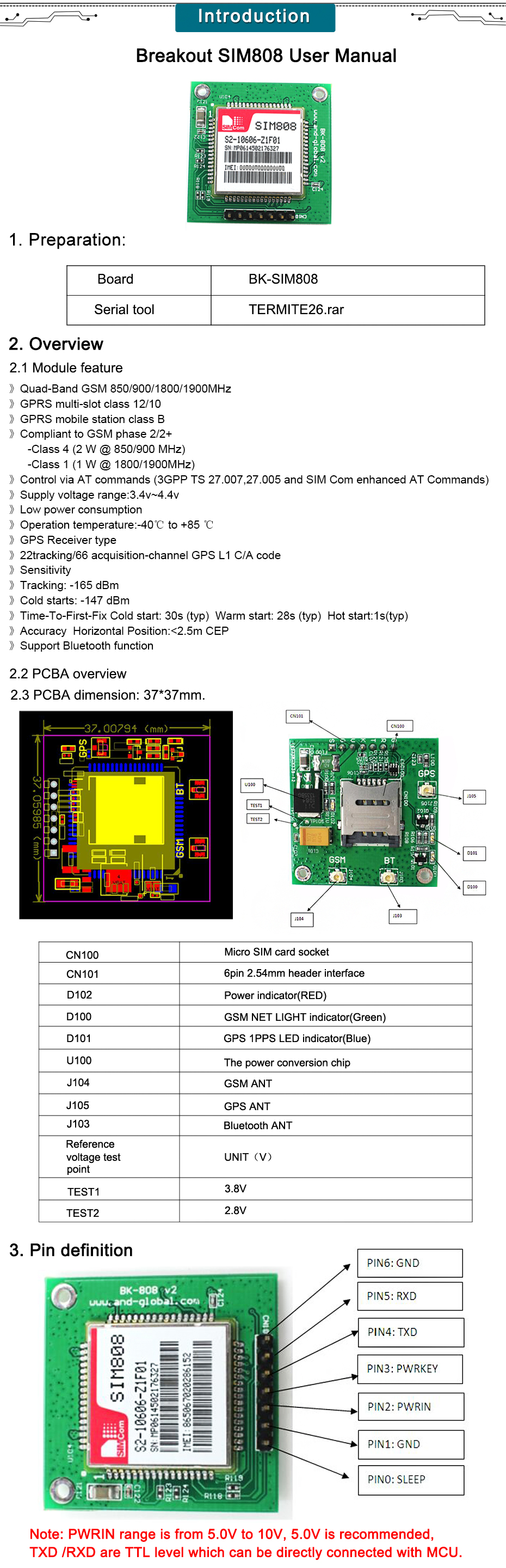 Gsm Gps Sim808 Breakout Board,Sim808 Core Board With Gsm And Gps Antenna Per Set 8