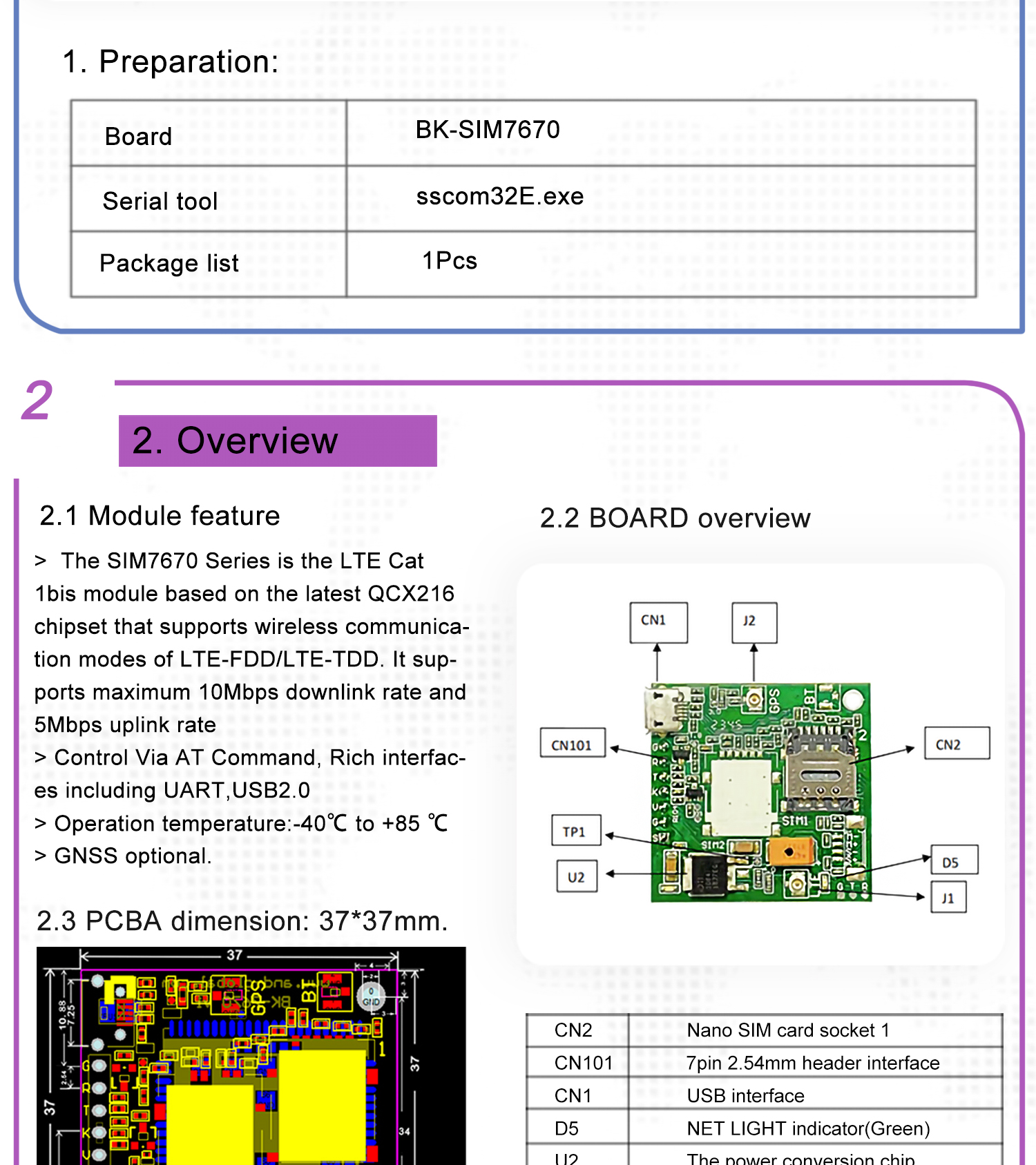 4G communication SIM7670G LTE Cat1 module Global,Qualcomm SIM7670G breakout kit development Core Board 5
