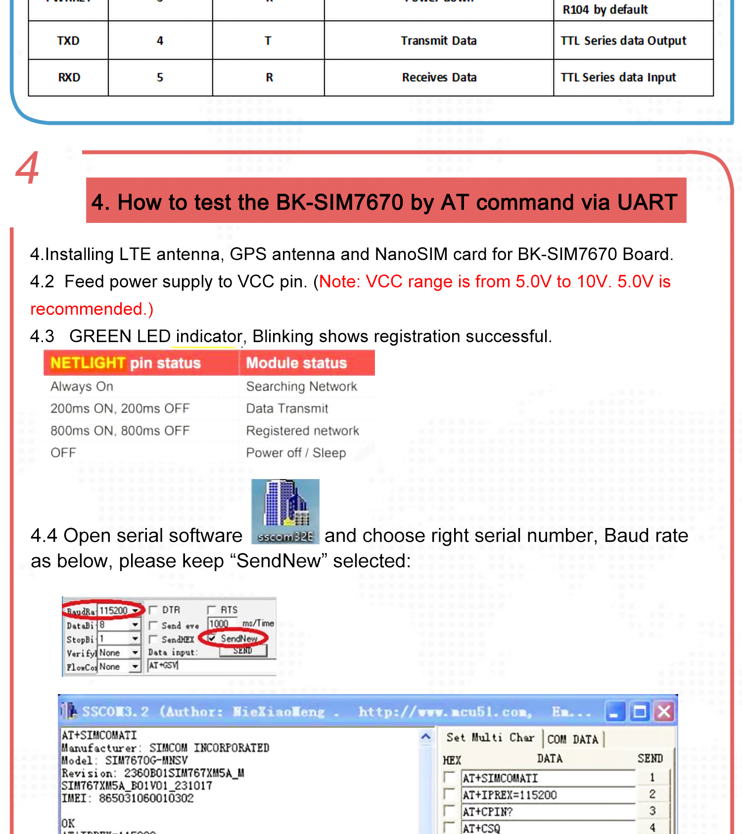 4G communication SIM7670G LTE Cat1 module Global,Qualcomm SIM7670G breakout kit development Core Board 7