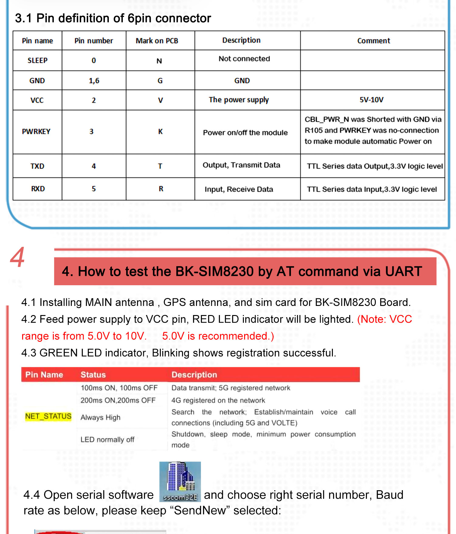 Global Multi Band 5G RedCap SIM8230G breakout SIMCOM with global LTE bands GPS/GNSS support 10