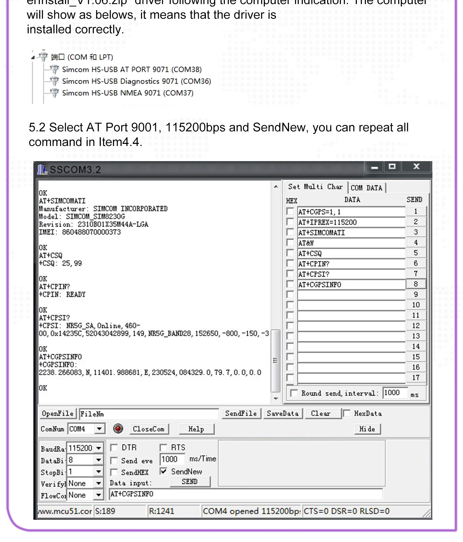 Global Multi Band 5G RedCap SIM8230G breakout SIMCOM with global LTE bands GPS/GNSS support 12