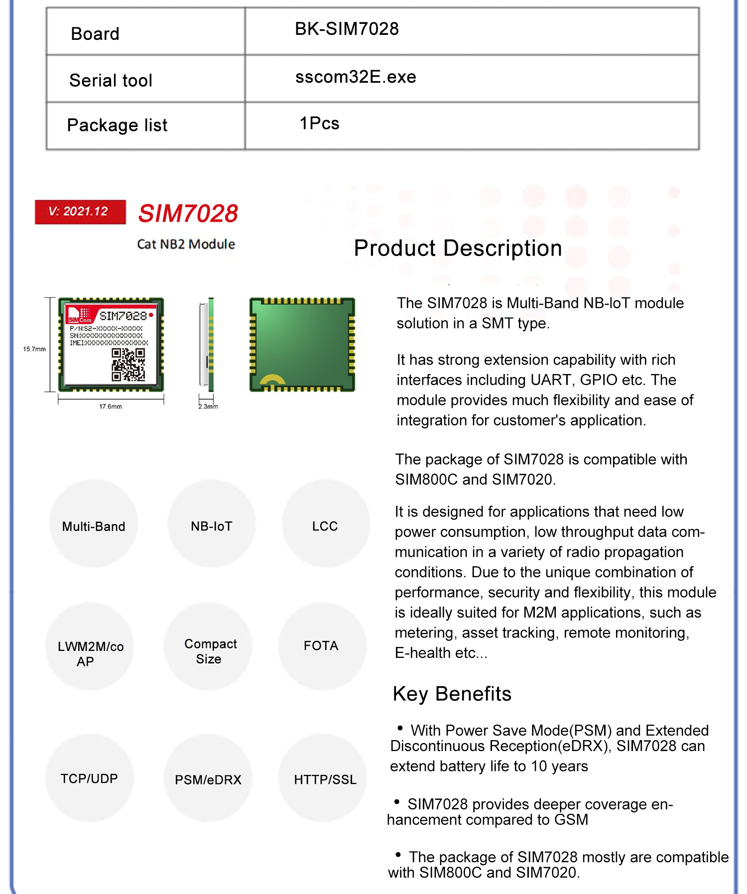 SimCom SIM7028 Breakout NB IoT module,compatible with SIM800C/SIM7022 5