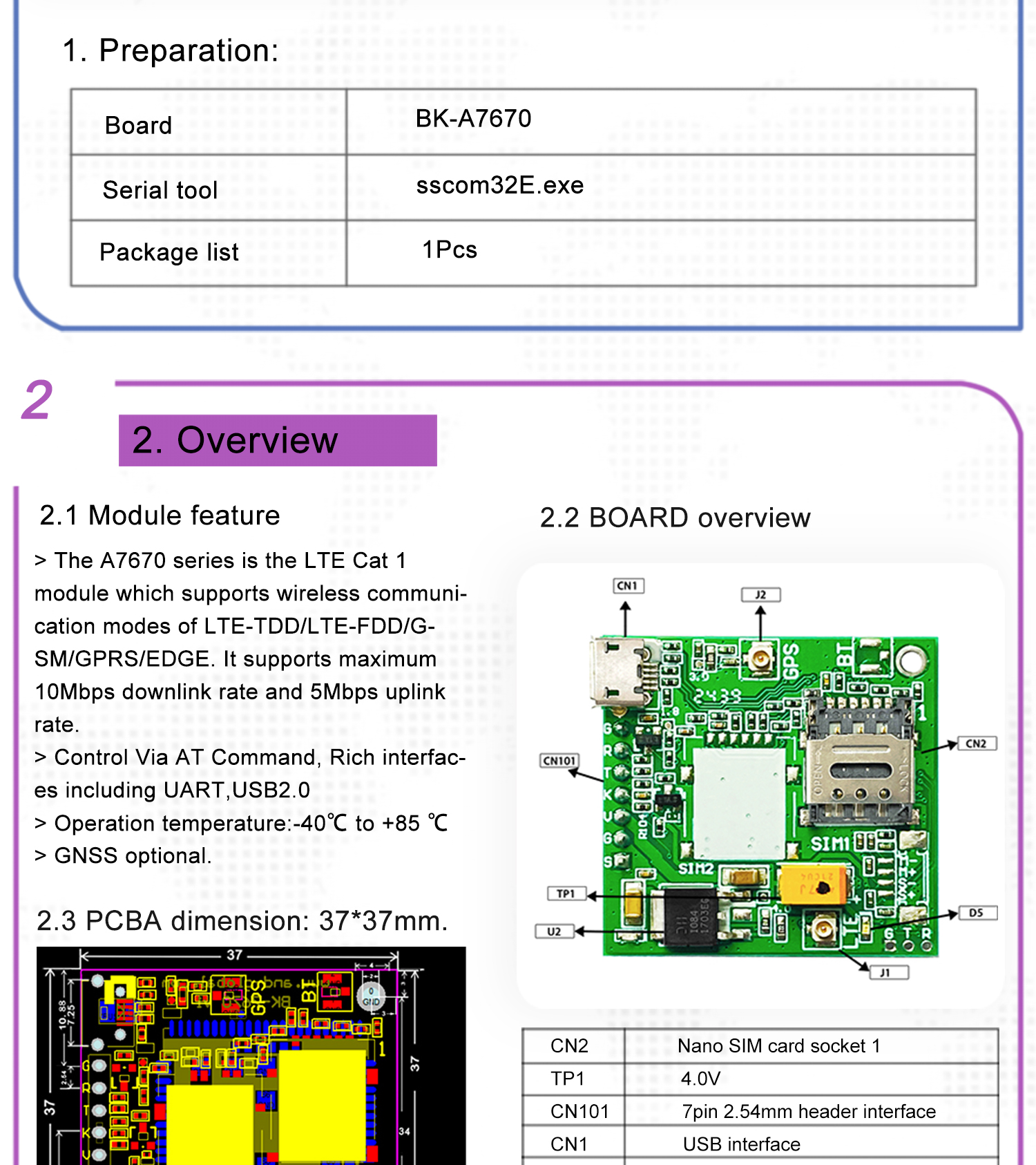 A7670E LASE breakout kit PCB manufacturing PCB assembly 7