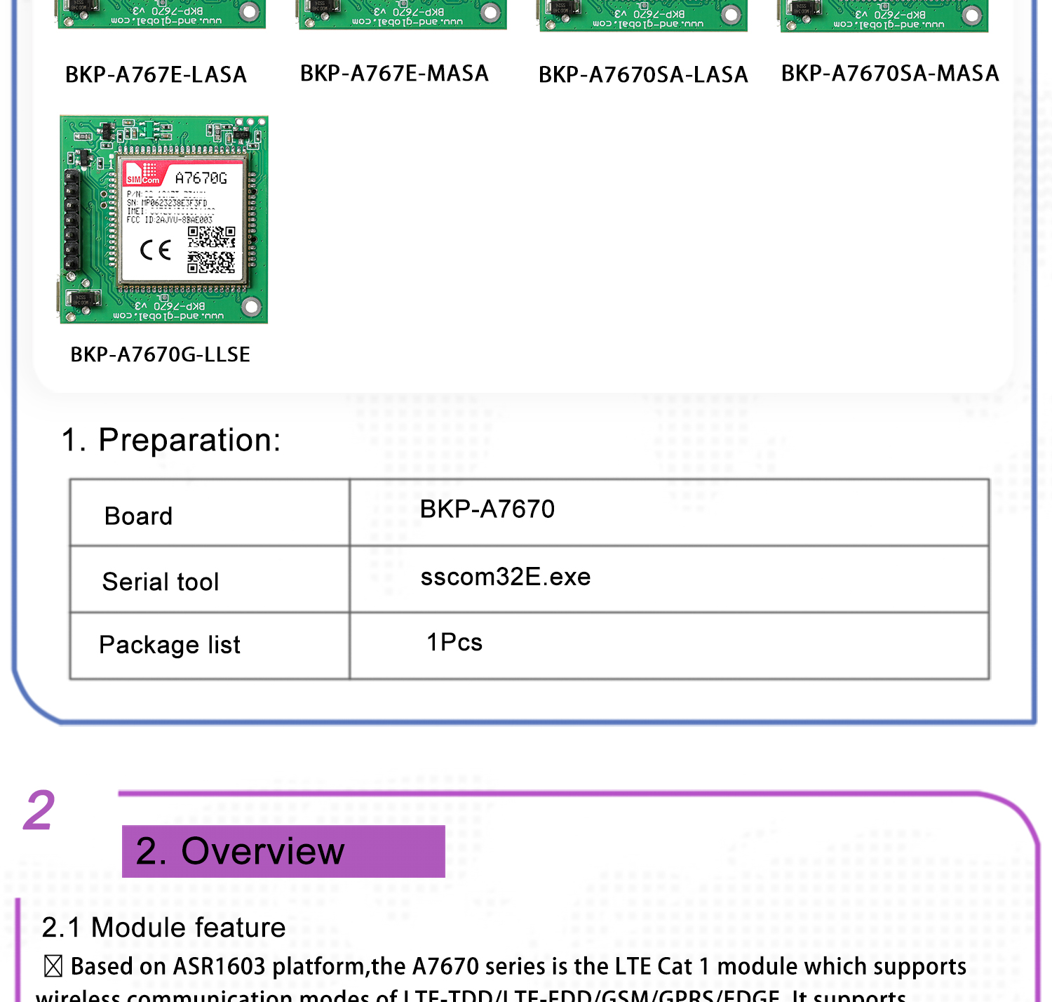 1pc new push push nano sim 4G CAT1 A7670G breakout development kits for global bands 6