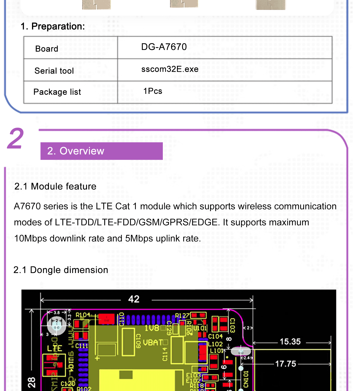 cheap USB dongle A7670SA LASE support 4G LTE-CAT1,A7670SA(South American band) 7