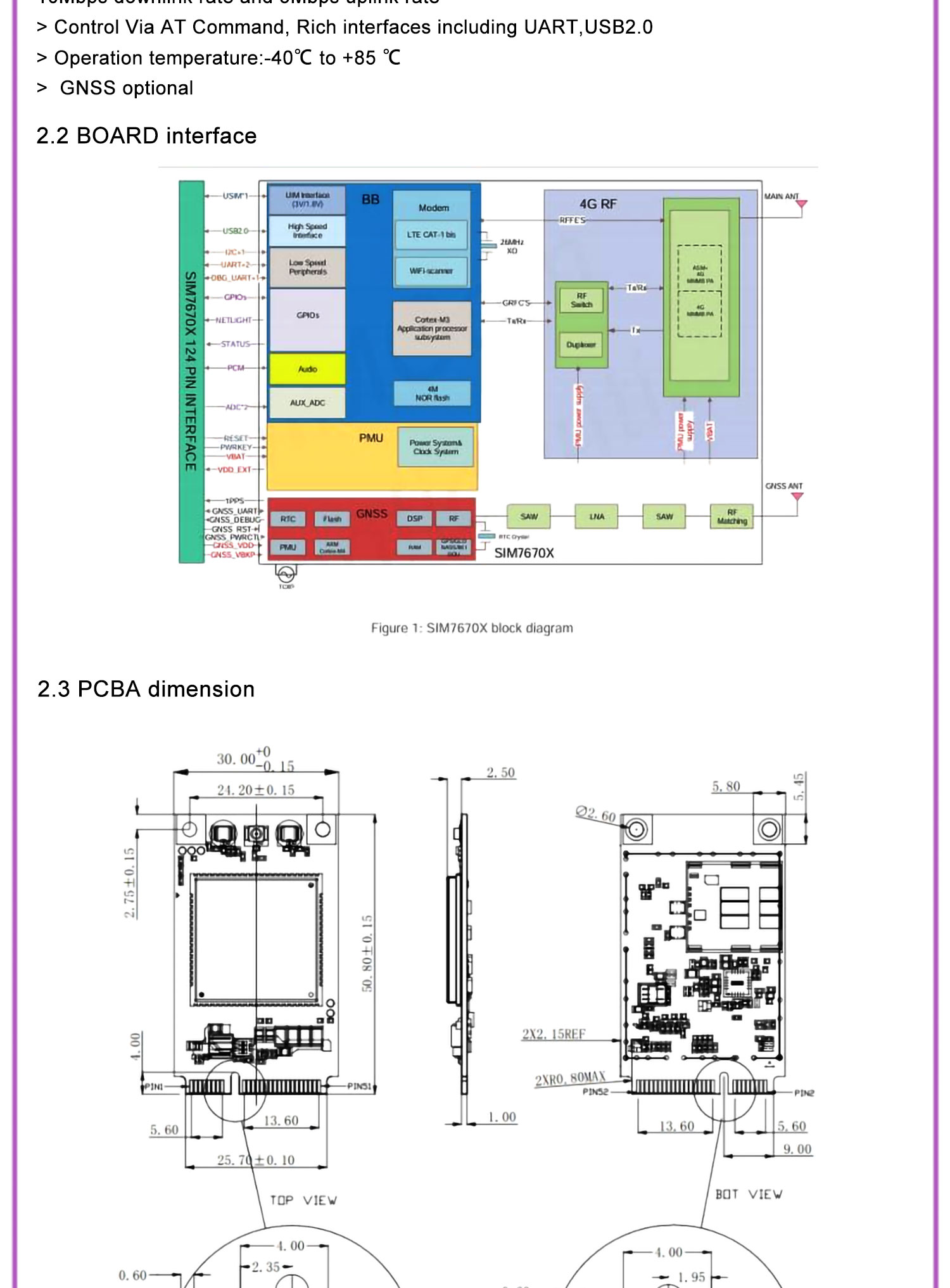 Mini PCIe SIM7670G LTE Cat Module Global Version 7