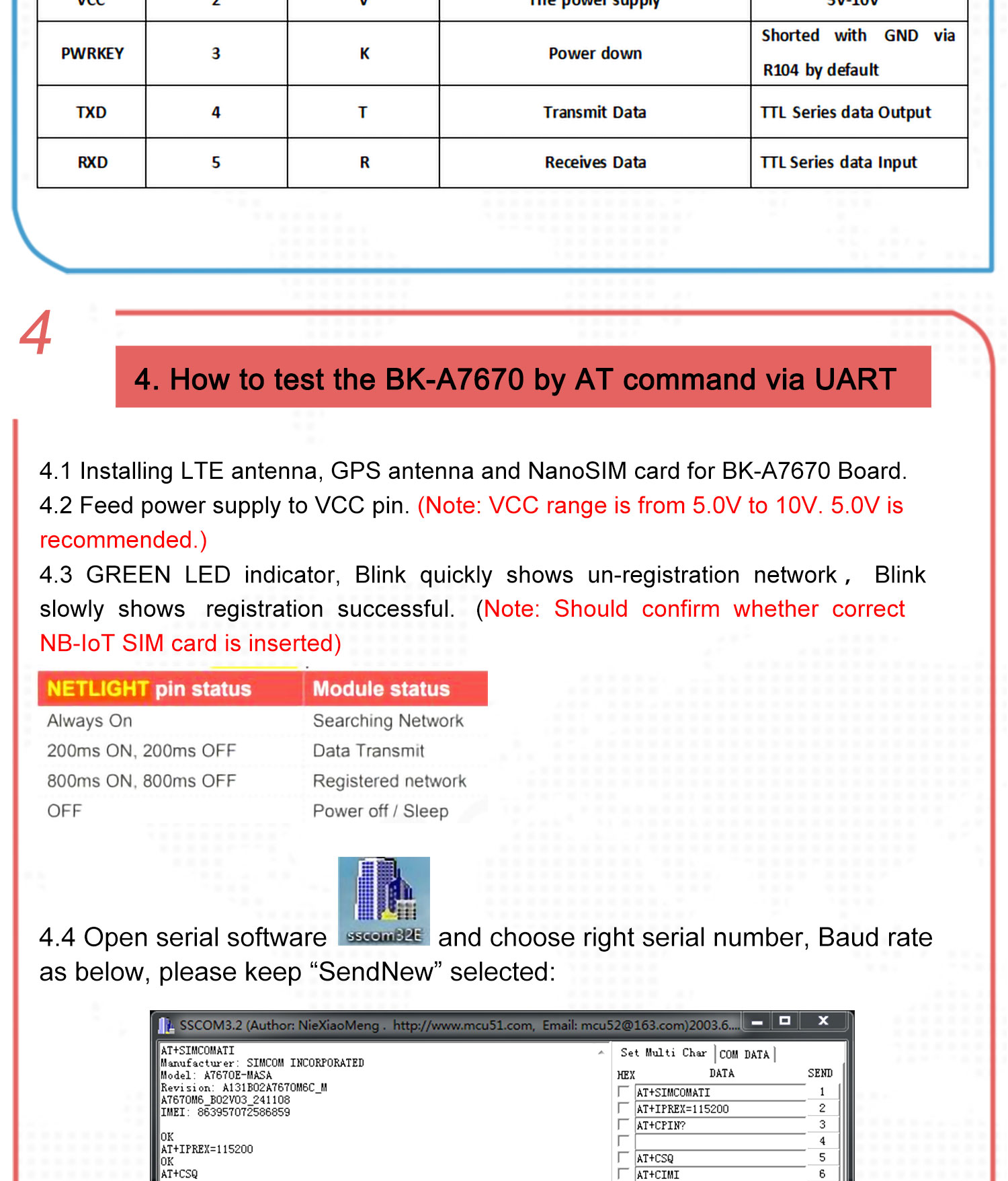 LTE Cat1 A7670G Development Board 4G GSM with global bands A7670G breakout kits 7